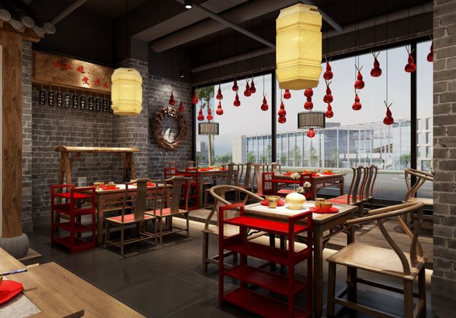 转型：这个配色让顾客食欲暴增麻将胡了app火锅店设计风格